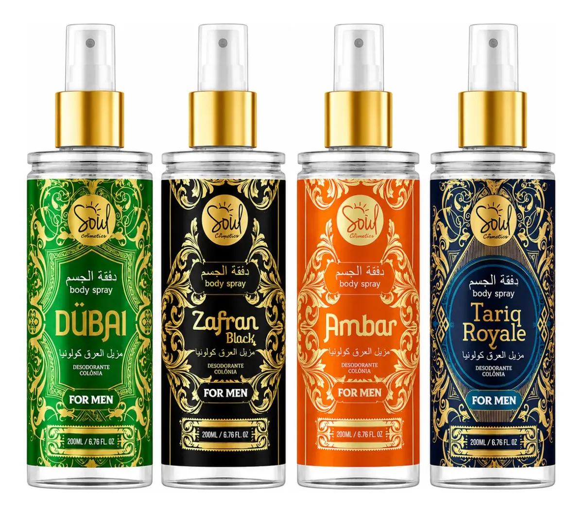 Body Splash Árabe Kit c/ 4un 200ml